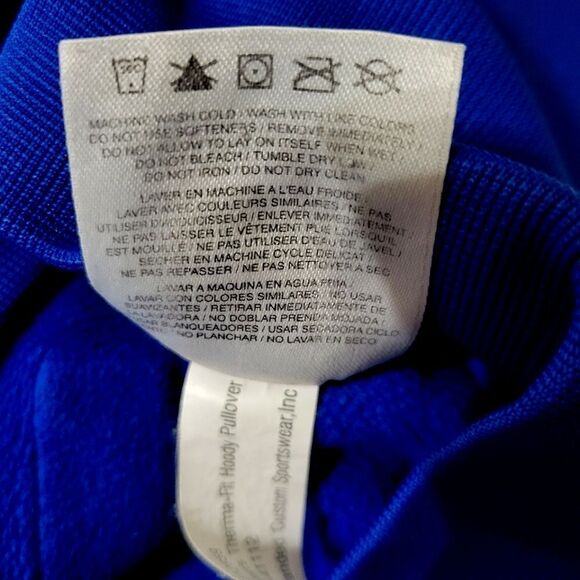 Nike Men's Therma-FIT Blue Hooded Creighton Bluejays Sweatshirt - Picture 11 of 14